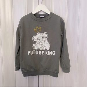 Disney dark gray sweatshirt Lion King Simba 5T Future King